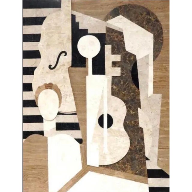 Monumental Marquis Collection Beverly Hills Tessellated Stone Cubist Relief Sculpture For Sale - Image 11 of 12