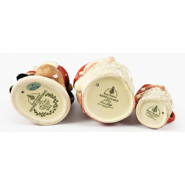 English Vintage Royal Doulton Santa Claus & Father Christmas Jug Collection - Set of 5 For Sale - Image 3 of 5