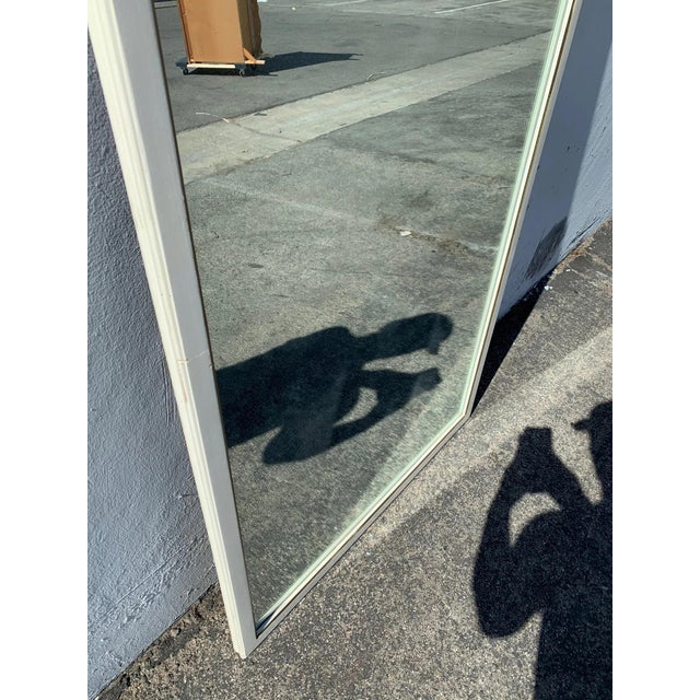 Vintage White Wall Mirror For Sale - Image 9 of 10