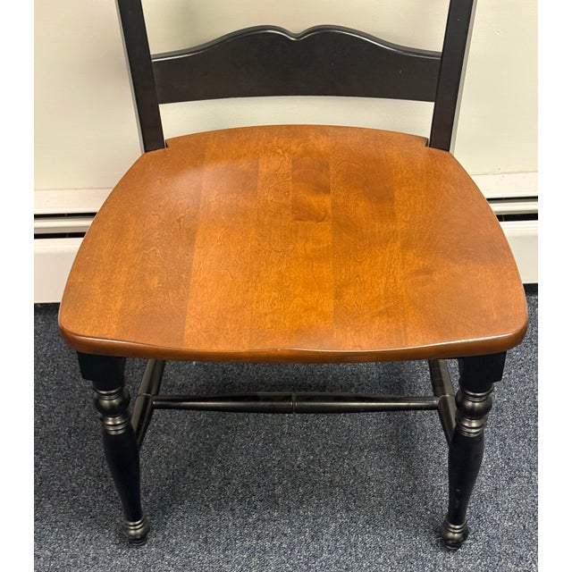 2000 - 2009 Bermex Farmhouse Painted Ladderback Chairs - Set of 4 For Sale - Image 5 of 8