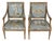 Pair of French Painted Fauteuil Chairs For Sale