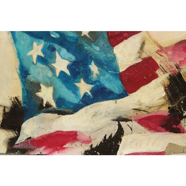 Contemporary Abstract Patriot Large Original Painting Signed 'Litvak' For Sale In Philadelphia - Image 6 of 12