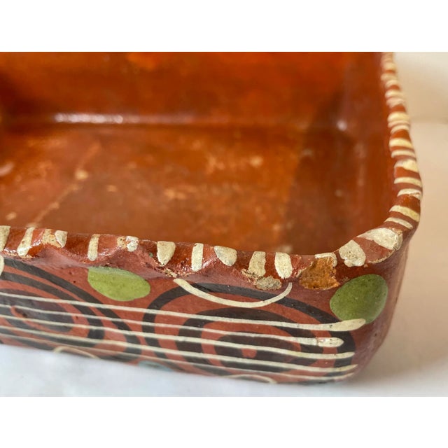 Vintage Mexican Pottery Terra Cotta Dish For Sale - Image 9 of 13