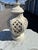 White reticulated lamp in a ginger jar design , Hollywood Regency Style. Height is without Harp , with harp attached add...