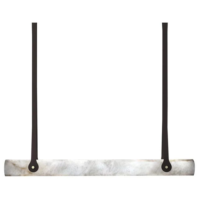 Zeus Brown Earth Leather Pendant Lamp by Alabastro Italiano For Sale - Image 6 of 6