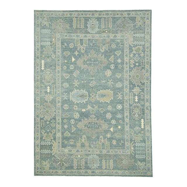 Turkish Oushak Rug 9'2" x 13' For Sale