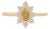 14k Gold Victorian Inspired Fancy Yellow Diamond Flower Cluster Ring Size 6 For Sale