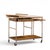Paul McCobb for Calvin Irwin Collection Mid Century Travertine, Brass and Mahogany Bar Cart For Sale In Chicago - Image 6 of 12