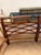 English Elegant Vintage Mahogany Lattice-Back Settee With Silk Upholstery For Sale - Image 3 of 8