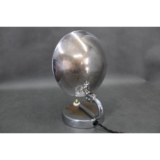 Bauhaus Adjustable Nickel Table Lamp, Czechoslovakia, 1930s For Sale - Image 11 of 14