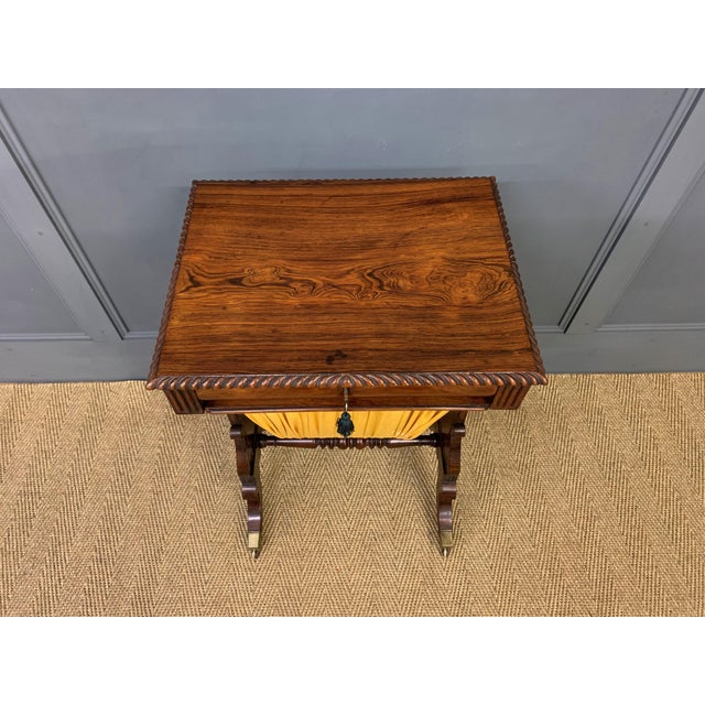 Regency Period Rosewood Worktable, 1810 For Sale - Image 9 of 16
