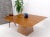 Large Modern Studio Square Walnut Pyramid Shape Base Dining Conference Table For Sale - Image 9 of 13