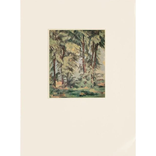 Mint 1940s After Paul Cezanne "Big Trees", First Edition Small Swiss Lithograph For Sale - Image 8 of 9