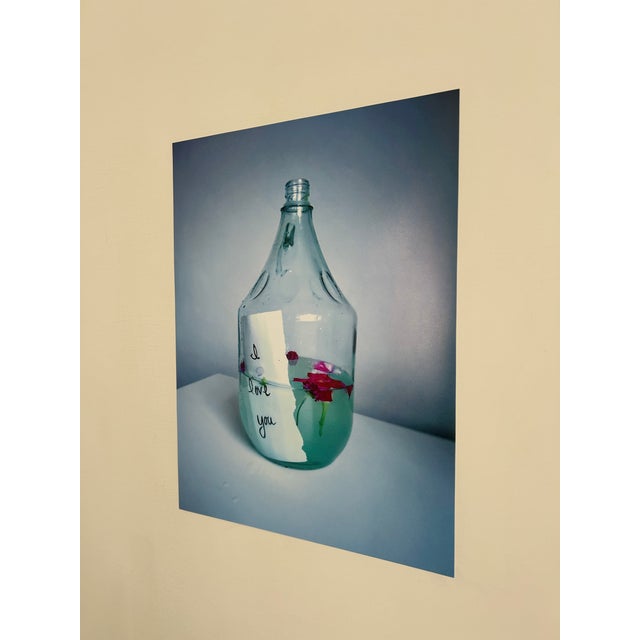 Modern Message in a Big Bottle -I Love You. Photograph by Natalie Mitchell/Sette Design For Sale - Image 3 of 5