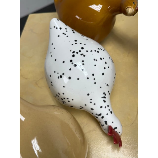 Catherine Hunter French "Les Poules" Ceramic Chickens, Set of Five For Sale - Image 10 of 12