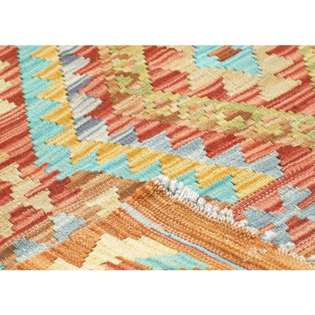 Contemporary Afghan Kilim Runner For Sale - Image 4 of 6
