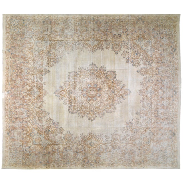 1960s Vintage Turkish Anatolian Hnad Knotted Wool Rug, 10'8x12'4 For Sale - Image 5 of 5