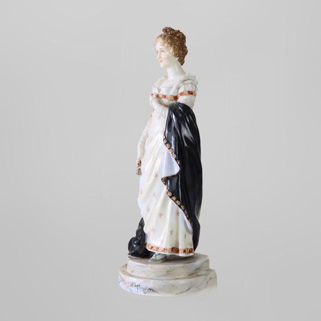 Late 19th Century Volkstedt Figure of Mary Anderson as Pauline Deschapelles in "The Lady of Lyons" For Sale - Image 6 of 9