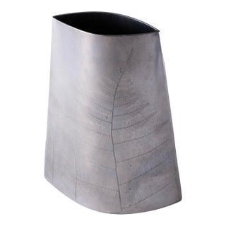 Atelier B. Chaudron - Pewter Fern Vase For Sale