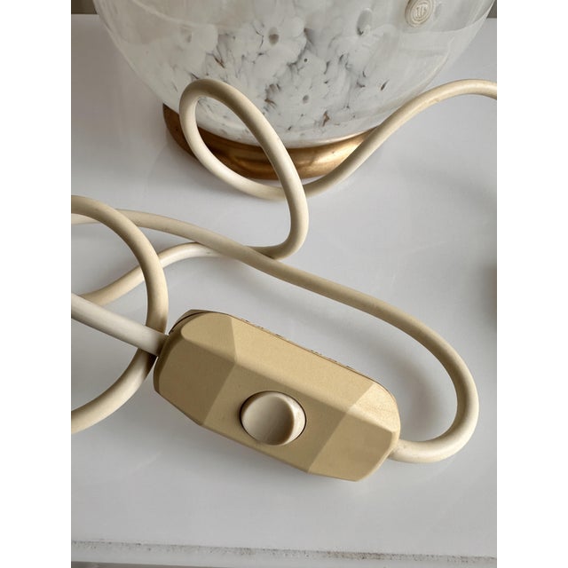 Murano Glass Table Lamp with Brass Base and Empire Shade by La Murrina, 1970s For Sale - Image 14 of 15