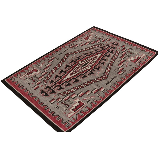 Handwoven in fine quality wool, a 5x8 ode to the Navajo Kilim rug blending tribal sensibilities in clean modern...