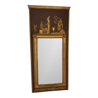 93" Tall Neoclassical Antique Mirror For Sale