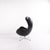 Egg Chair in Black Leather by Arne Jacobsen for Fritz Hansen, 1950s For Sale - Image 3 of 15