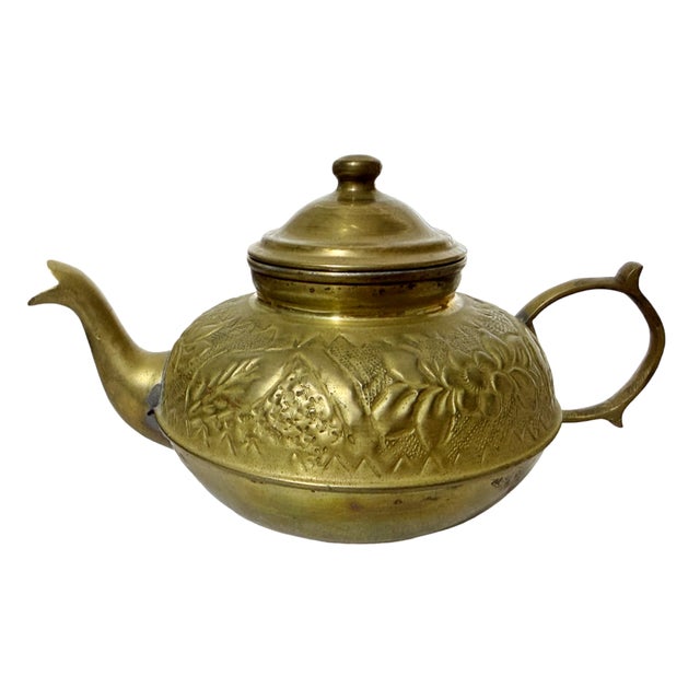 Late 19th Century Late 19th Century Brass Samovar Set W/Teapot For Sale - Image 5 of 9