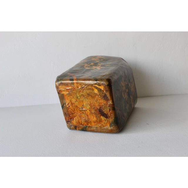 R Pulvermacher Art Nouveau Paper Mache Floral Wrapped Wastebasket Vintage For Sale - Image 13 of 18