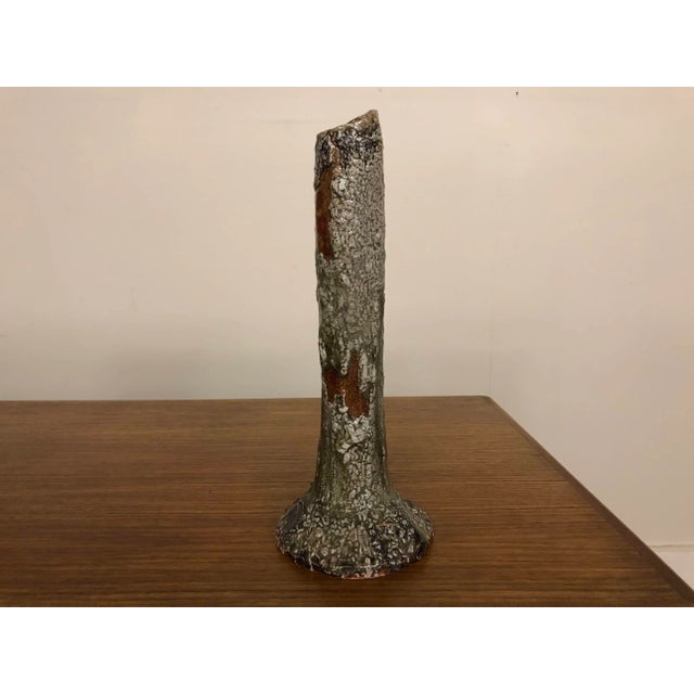 Shino Glazed Tall Ceramic Vase For Sale - Image 4 of 13