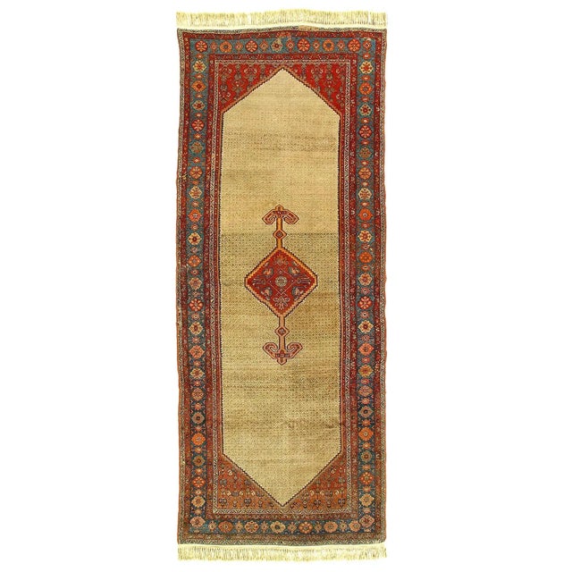 Fine Hand Knotted Persian Antique Sarab Runner For Sale In Washington DC - Image 6 of 6
