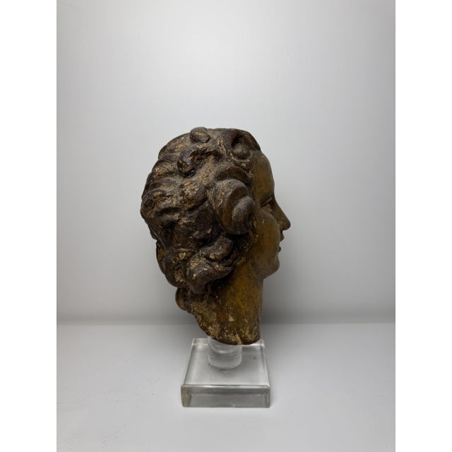 Genovese Artist, Sculpture Depicting the Head of an Angel, 17th Century, Wood For Sale - Image 10 of 18