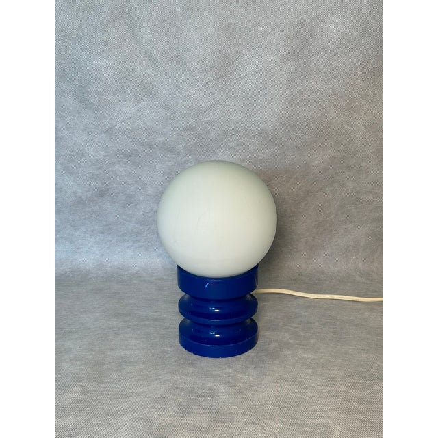 Space Age Table Lamp with Spherical Shade, Germany, 1970s For Sale - Image 3 of 10