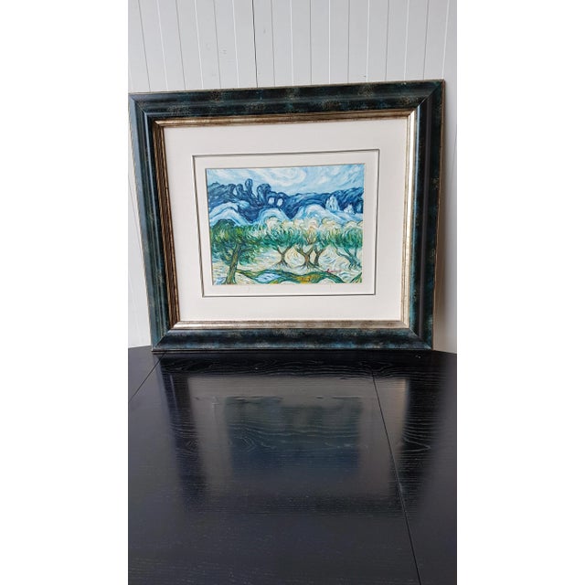 The picture is framed with double passepartout, the width of the frame is 7cm. This piece has an attribution mark, I am...