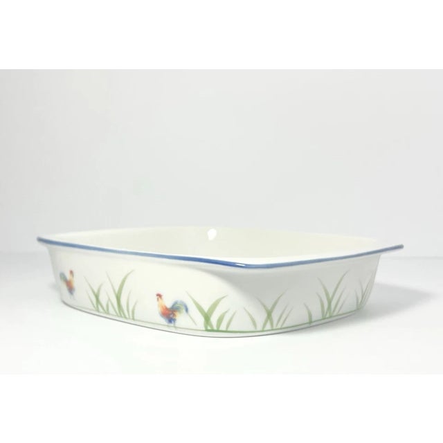 Ceramic Bia Cordon Bleu, Blanc De Table “Rooster” Porcelain Baking Bakeware Set - 3-Piece For Sale - Image 7 of 12