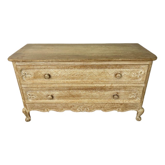Vintage French Louis Oak Chest of 2 Drawers For Sale