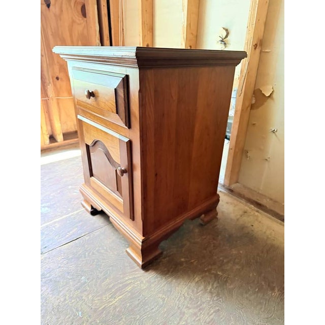 Late 20th Century Pair of Contemporary Style Solid Wood 1 Drawer Nightstands For Sale In Washington DC - Image 6 of 15
