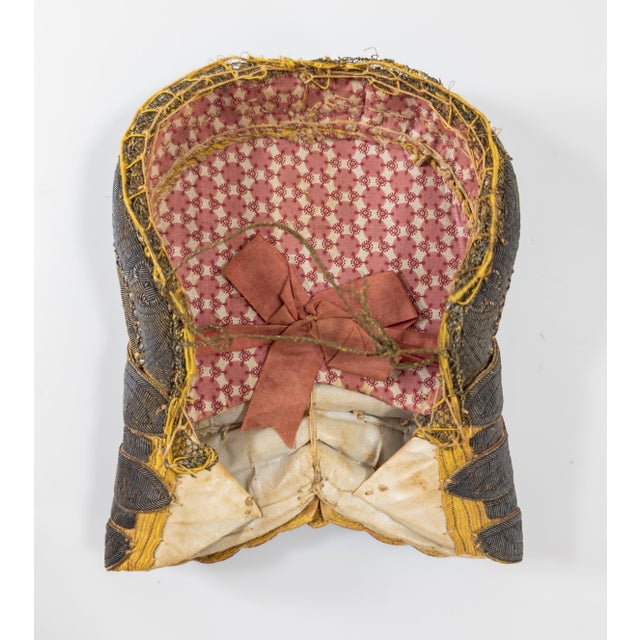 Textile 19th Century German Riegelhaube Decorative Silk Hat Bonnet Wall Decor For Sale - Image 7 of 7