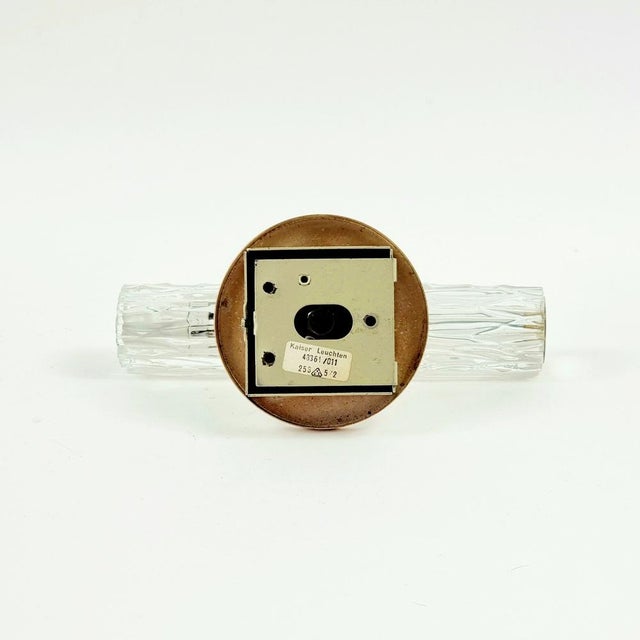 Metal Mid-Century Modern Glass Wall Lamps from Kaiser Leuchten, Germany, 1960s, Set of 2 For Sale - Image 7 of 10