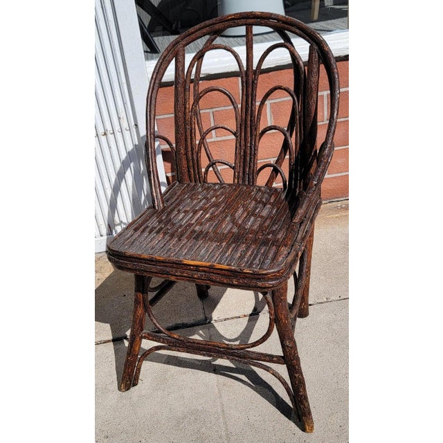 Late 19Thc Folky twig rustic bentwood chair in fine condition.This chair is very sturdy.This chair was found in Pennsylvania