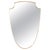 Italian Shield-Shaped Brass Mirror attributed to Gio Ponti, Italy, 1950s For Sale - Image 13 of 13