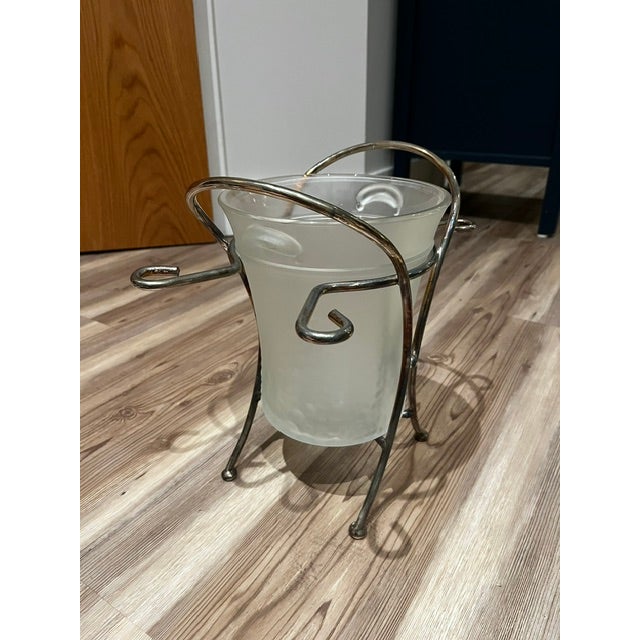 Vintage Godinger Champagne Celebration Ice Bucket with Holder For Sale - Image 9 of 9