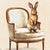 Contemporary Contemporary Reproduction Art Print of Vintage "Parlor Rabbit" (2), Framed For Sale - Image 3 of 5