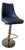 3 Bontempi Blue Luxury Leather Adjustable Stools For Sale
