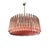 A striking new Italian chandelier featuring an impressive composition of elongated pink glass rods individually arranged...