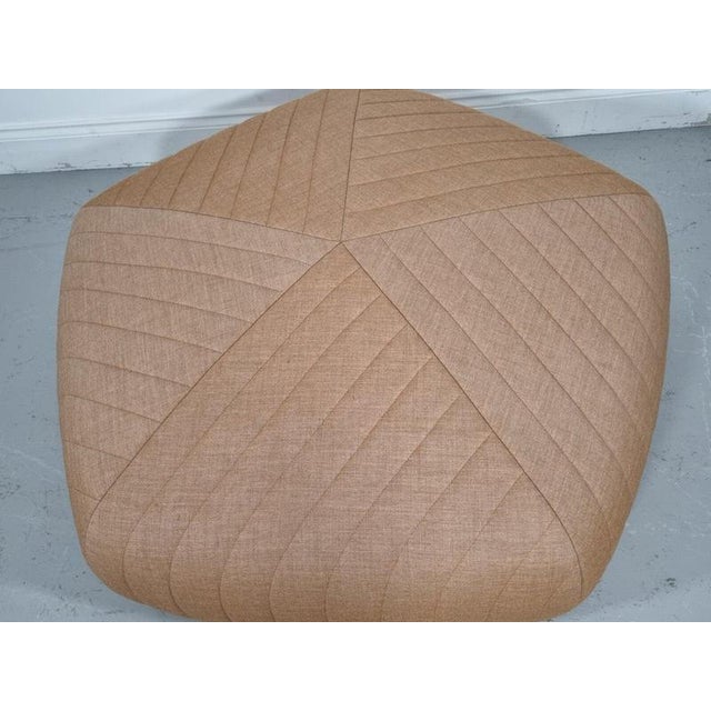 Hexagon Stool in Soft Oatmeal Fabric from Muuto For Sale - Image 6 of 7