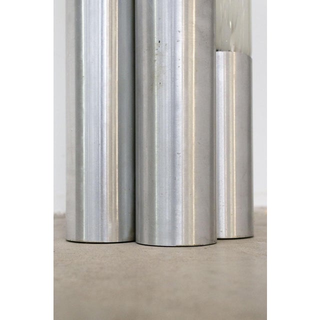 Metal Five-Stem Murano Glass Floor Lamp, Italy For Sale - Image 7 of 12