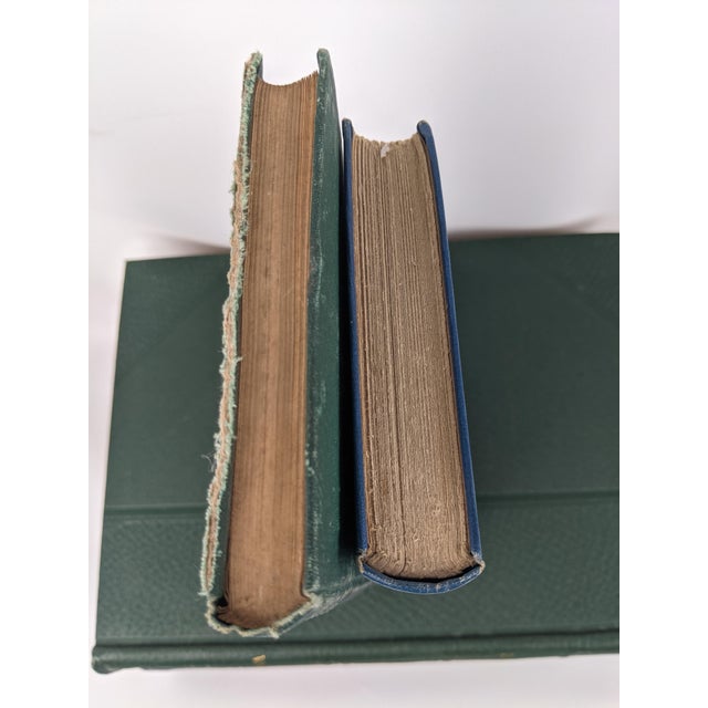 Antique Plato Phaedo 1875 & Republic 1907 Blue Green Gold Gilt Books - Pair For Sale - Image 14 of 18