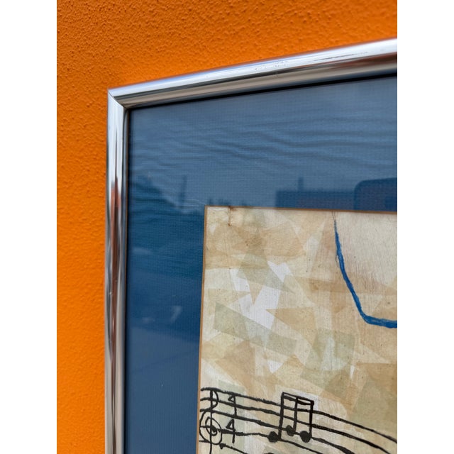 Vintage Mixed Media Abstract Paper Collage Painting – Signed For Sale - Image 10 of 12