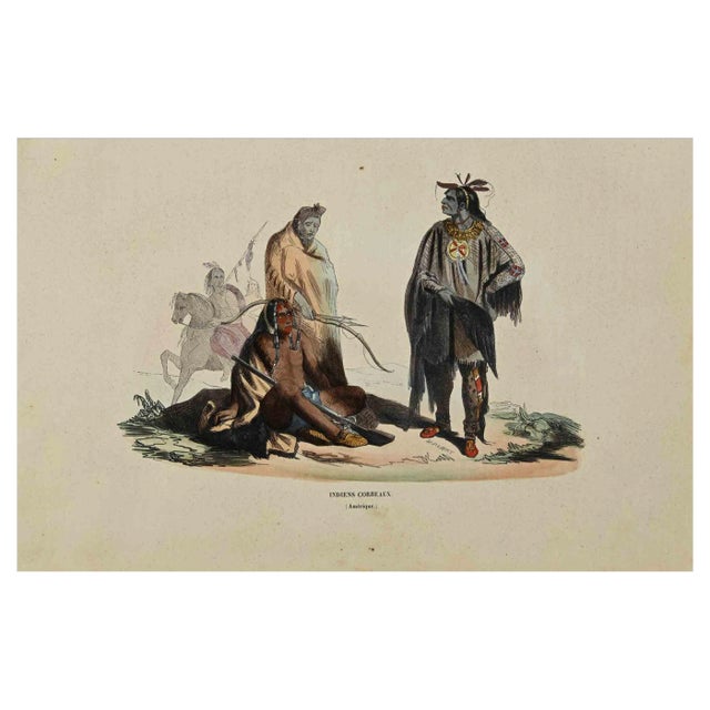 Auguste Wahlen, Indiens Corbeaux, Lithograph, 1844 For Sale